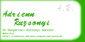 adrienn ruzsonyi business card